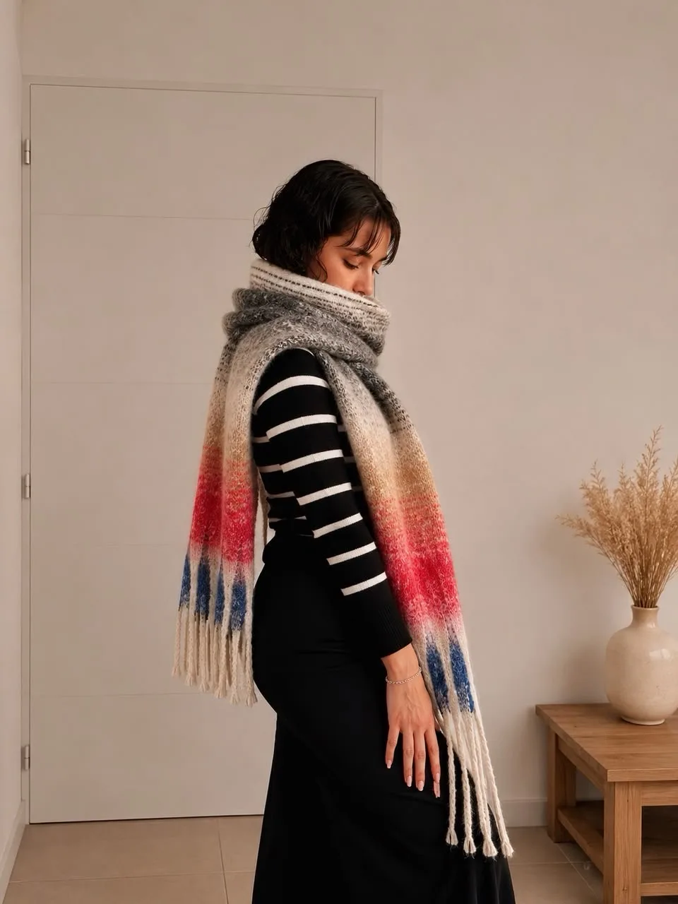 Bufanda rayada multicolor
